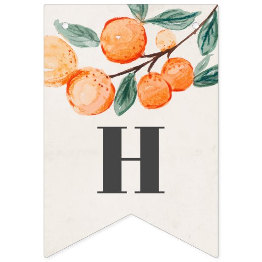 リトルかわいこちゃんハッピーバースデーバナーオレンジ誕生日 バンティングフラッグ (第2の旗)