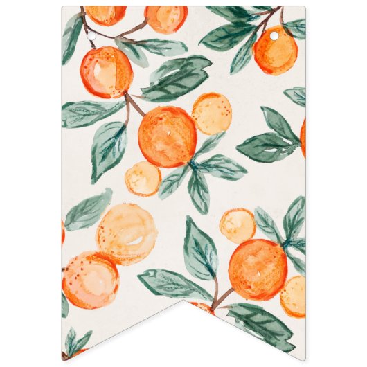 リトルかわいこちゃんハッピーバースデーバナーオレンジ誕生日 バンティングフラッグ (第1の旗)