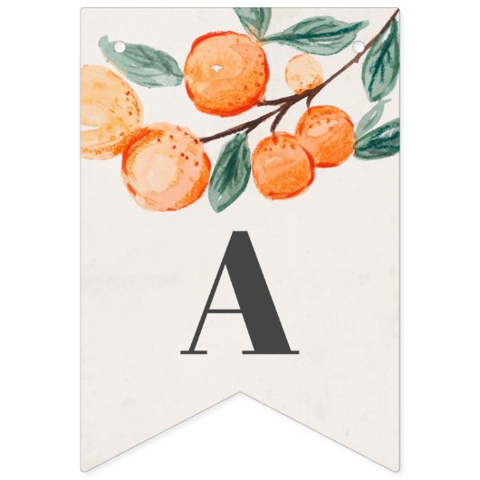 リトルかわいこちゃんハッピーバースデーバナーオレンジ誕生日 バンティングフラッグ (第3の旗)