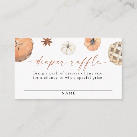 リトルかわいこちゃんパイおむつラッフルカード エンクロージャーカード (正面)