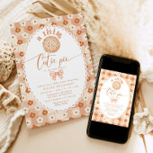 リトルかわいこちゃんパイかわいいヴィンテージレース赤ちゃんシャワー 招待状