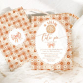 リトルかわいこちゃんパイかわいいヴィンテージレース赤ちゃんシャワー 招待状
