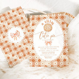 リトルかわいこちゃんパイかわいいヴィンテージレース赤ちゃんシャワー 招待状