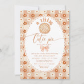 リトルかわいこちゃんパイかわいいヴィンテージレース赤ちゃんシャワー 招待状 (正面)