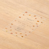 リトルかわいこちゃんパイのアクリルの赤ちゃんシャワー招待 アクリル招待状 (レイダウン)