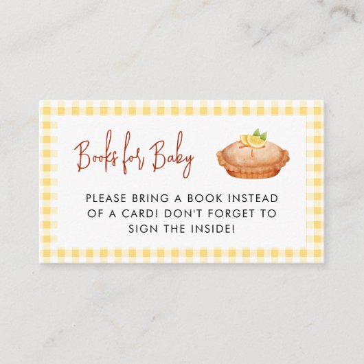 リトルかわいこちゃんパイは途中のベビーのための本 エンクロージャーカード (正面)