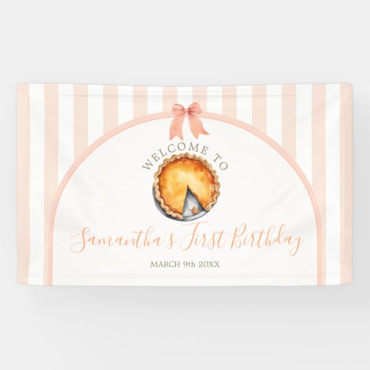 リトルかわいこちゃんパイオレンジギンガムウェルカムラージ 横断幕 (横)