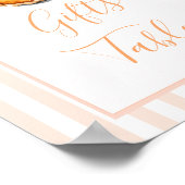 リトルかわいこちゃんパイオレンジギンガムギフトテーブルサイン ポスター (角)