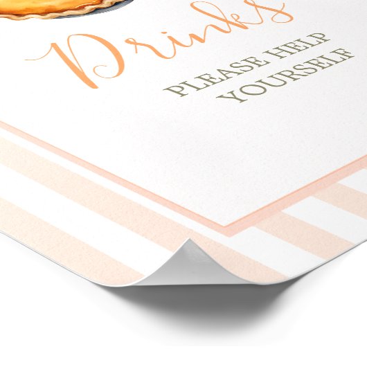 リトルかわいこちゃんパイオレンジギンガムドリンク ポスター (角)