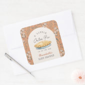 リトルかわいこちゃんパイオレンジフローラガールベビーシャワー スクエアシール (封筒)