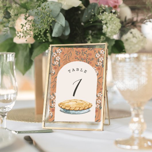 リトルかわいこちゃんパイオレンジフローラガールベビーシャワー テーブルナンバー