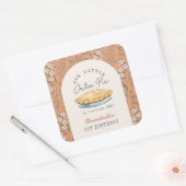 リトルかわいこちゃんパイオレンジフローラガール1st誕生日 スクエアシール (封筒)