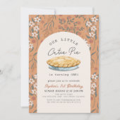 リトルかわいこちゃんパイオレンジフローラガール1st誕生日 招待状 (正面)