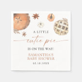 リトルかわいこちゃんパイオンザウェイベビーシャワー秋 スタンダードカクテルナプキン (正面)