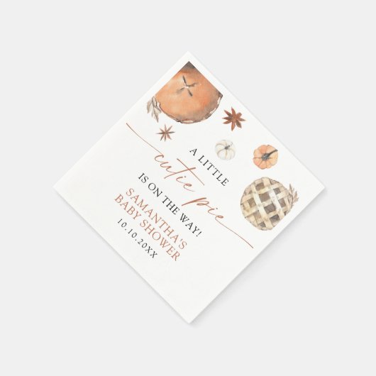 リトルかわいこちゃんパイオンザウェイベビーシャワー秋 スタンダードカクテルナプキン (角)