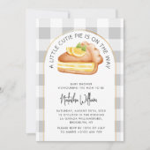 リトルかわいこちゃんパイギンガムプレイドベビーシャワー 招待状 (正面)