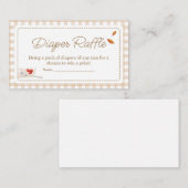 リトルかわいこちゃんパイギンガムベビーシャワーおむつラッフル エンクロージャーカード (正面/裏面)