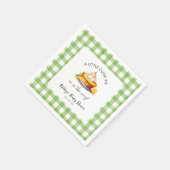 リトルかわいこちゃんパイギンガムベビーシャワー スタンダードカクテルナプキン (角)