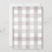 リトルかわいこちゃんパイズツインズホワイトギンガムベビーシャワー 招待状 (裏面)