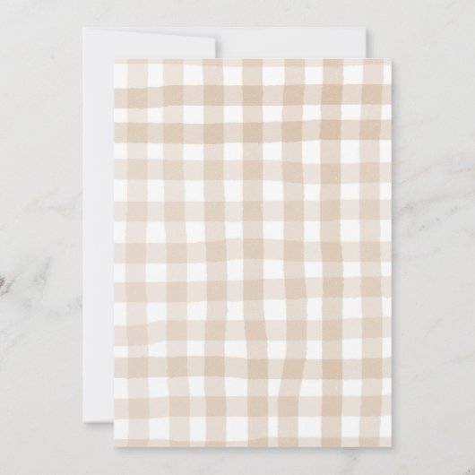 リトルかわいこちゃんパイテディベア秋ガールベイビーシャワー 招待状 (裏面)