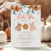 リトルかわいこちゃんパイテディベア秋ガールベイビーシャワー 招待状