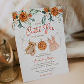 リトルかわいこちゃんパイテディベア秋ガールベイビーシャワー 招待状