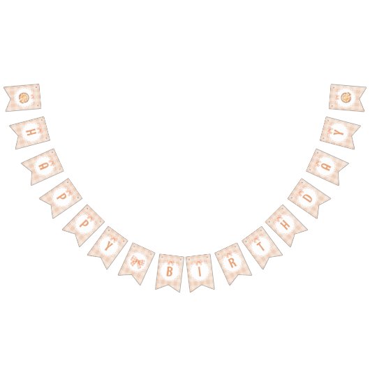 リトルかわいこちゃんパイハッピーバースデーギンガムボウ バンティングフラッグ (全)