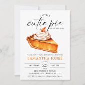 リトルかわいこちゃんパイパンプキンギンガム秋ベビーシャワー 招待状 (正面)