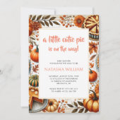 リトルかわいこちゃんパイパンプキンサンクスギビングベビーシャワー 招待状 (正面)