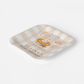 リトルかわいこちゃんパイパンプキンパイ秋ベビーシャワー ペーパープレート (傾斜あり)