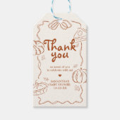 リトルかわいこちゃんパイパンプキンベビーシャワーメッセージカード ギフトタグ (正面)