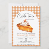 リトルかわいこちゃんパイパンプキン秋ジンガムベビーシャワー 招待状 (正面)