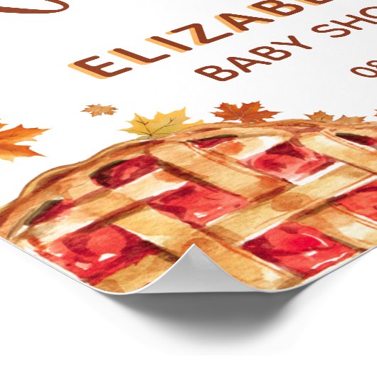 リトルかわいこちゃんパイパンプキン秋ベビーシャワーウェルカム ポスター (角)