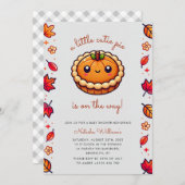 リトルかわいこちゃんパイパンプキン秋ベビーシャワー 招待状 (正面/裏面)