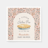 リトルかわいこちゃんパイピンクフローラ赤ちゃんシャワー スタンダードカクテルナプキン (正面)