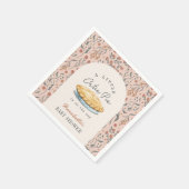 リトルかわいこちゃんパイピンクフローラ赤ちゃんシャワー スタンダードカクテルナプキン (角)