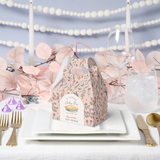 リトルかわいこちゃんパイピンクフローラ赤ちゃんシャワー フェイバーボックス (ウェディング)