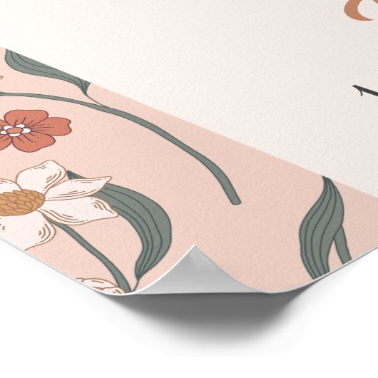 リトルかわいこちゃんパイピンクフローラ1st誕生日へようこそ ポスター (角)