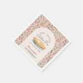 リトルかわいこちゃんパイピンクフローラ1st誕生日 スタンダードカクテルナプキン (角)