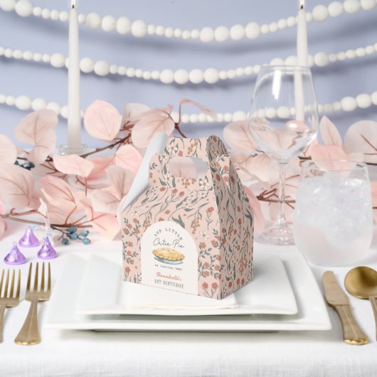 リトルかわいこちゃんパイピンクフローラ1st誕生日 フェイバーボックス (ウェディング)
