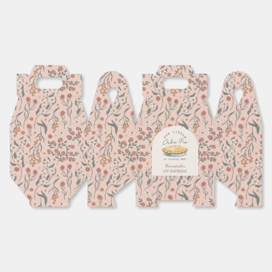 リトルかわいこちゃんパイピンクフローラ1st誕生日 フェイバーボックス (見開き)