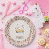 リトルかわいこちゃんパイピンクフローラ1st誕生日 ペーパープレート (パーティー)