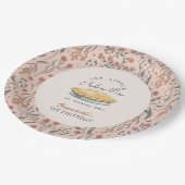 リトルかわいこちゃんパイピンクフローラ1st誕生日 ペーパープレート (アングル)