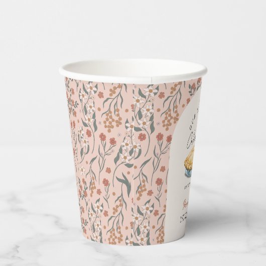 リトルかわいこちゃんパイピンクフローラ1st誕生日 紙コップ (右)