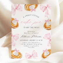 リトルかわいこちゃんパイピンクボウ赤ちゃんシャワー