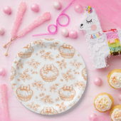 リトルかわいこちゃんパイフローラトイレデジュエベイビーシャワー ペーパープレート (パーティー)