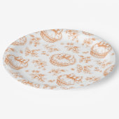 リトルかわいこちゃんパイフローラトイレデジュエベイビーシャワー ペーパープレート (アングル)