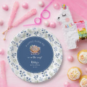 リトルかわいこちゃんパイブルーベリーギンガムベビーシャワー ペーパープレート (パーティー)