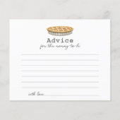 リトルかわいこちゃんパイベイビーシャワーアドバイスカード (正面)