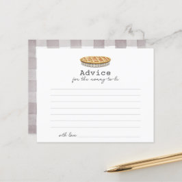 リトルかわいこちゃんパイベイビーシャワーアドバイスカード